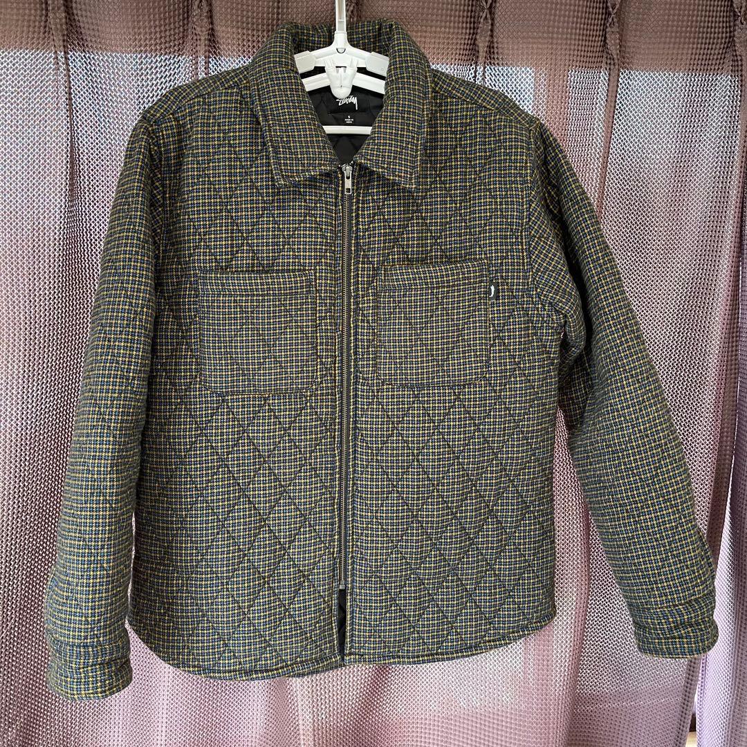 STUSSY MINI CHECK QUILTED ZIP SHIRT Sサイズ