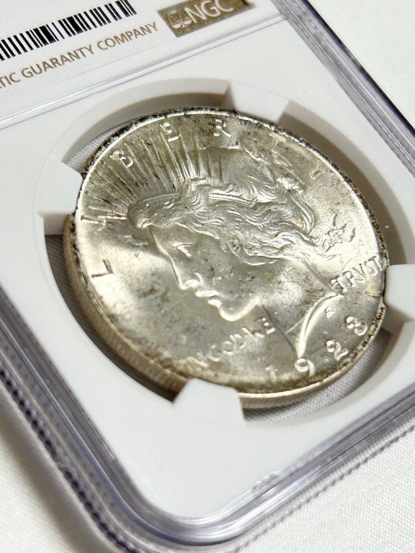 1923年 アメリカ ピースダラー 銀貨 NGC MS64 アンティーク