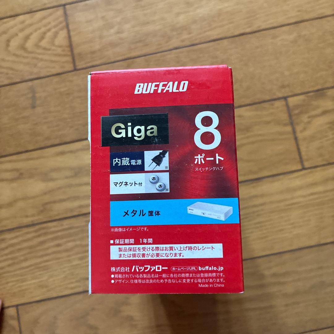 バッファロー8ポートスイッチングハブ LSW6-GT-8NS/WH あかざ