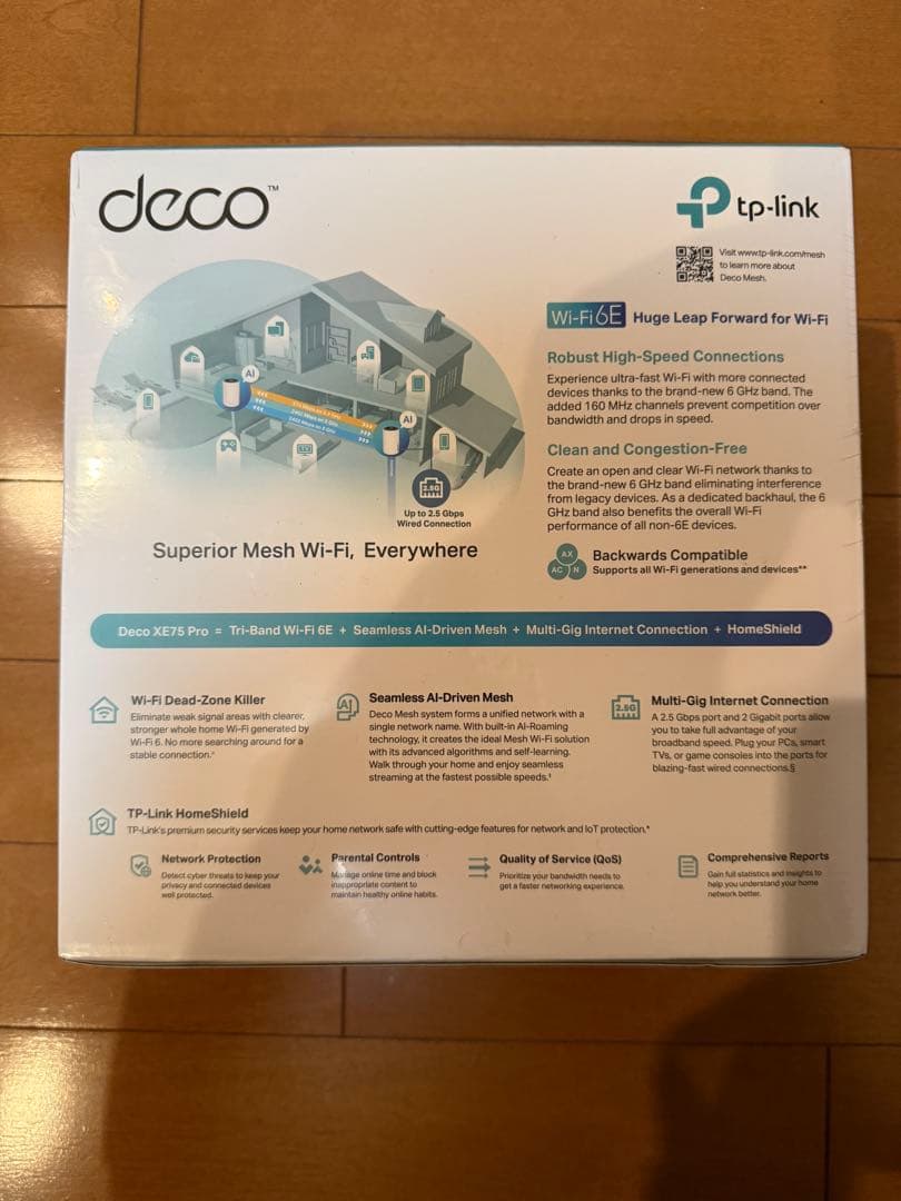 Wifiルーター　TP-Link Deco AXE5400 Pro