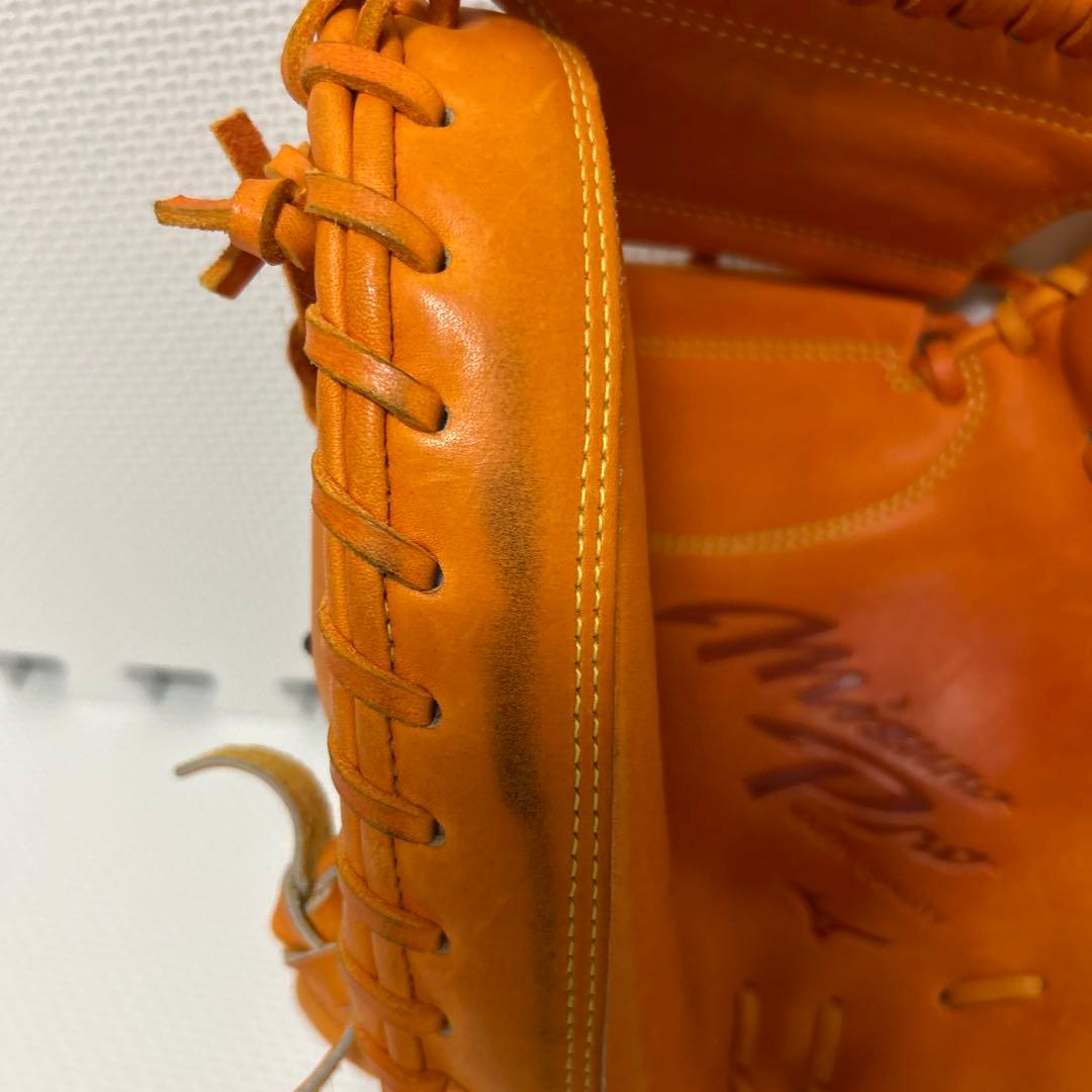 Mizuno Pro 軟式グローブ ビターオレンジ キャッチャーミット
