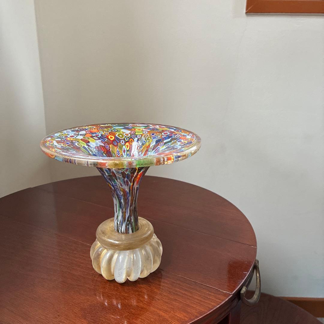 ミルフィオリ ムラーノ島の伝統ガラス　そのままお飾り、花瓶にも