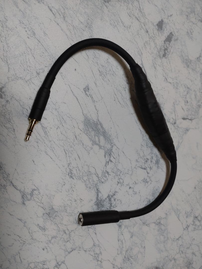 【最新作】3.5分散型カタパルト搭載　3.5mm3極メス-オス　約38cm 黒