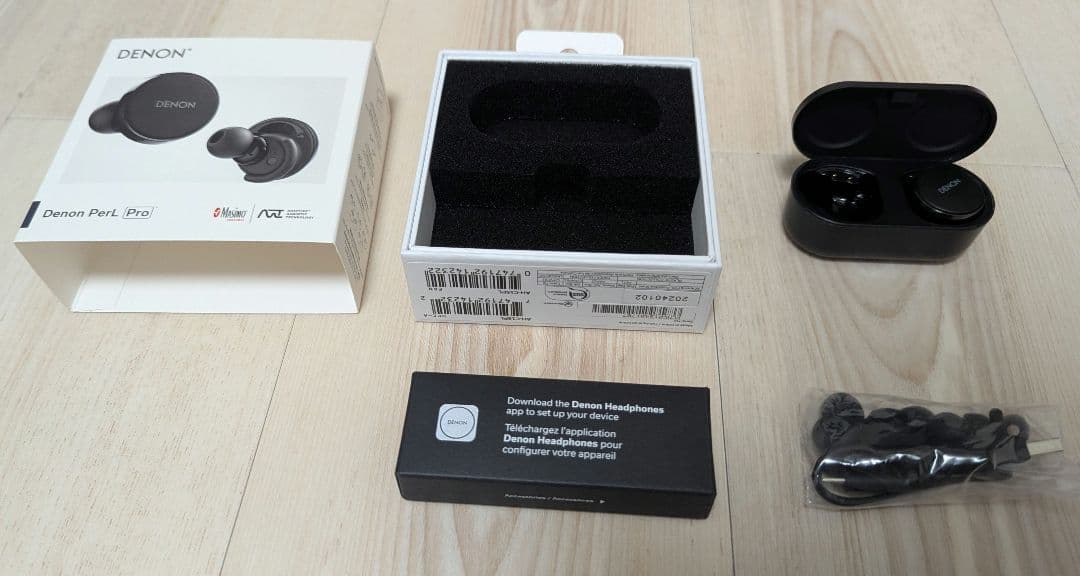 DENON Denon PerL Pro ワイヤレスイヤホン　ケース＋右耳