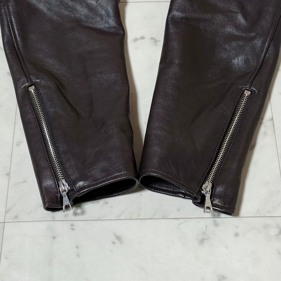 美品 BEAMS HEART シングルライダースジャケット ラムレザー L