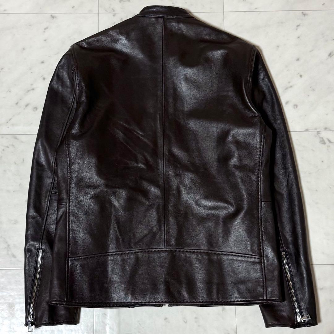 美品 BEAMS HEART シングルライダースジャケット ラムレザー L