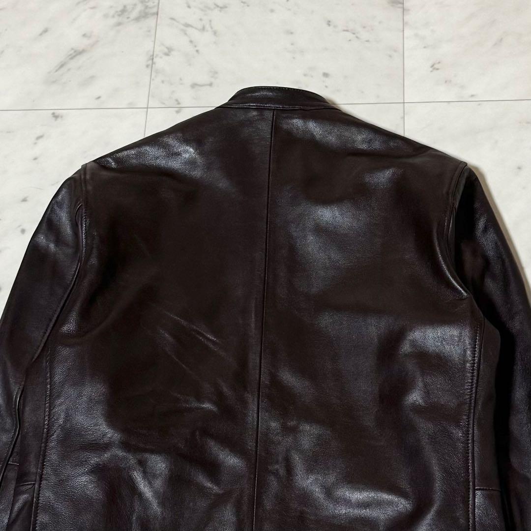 美品 BEAMS HEART シングルライダースジャケット ラムレザー L