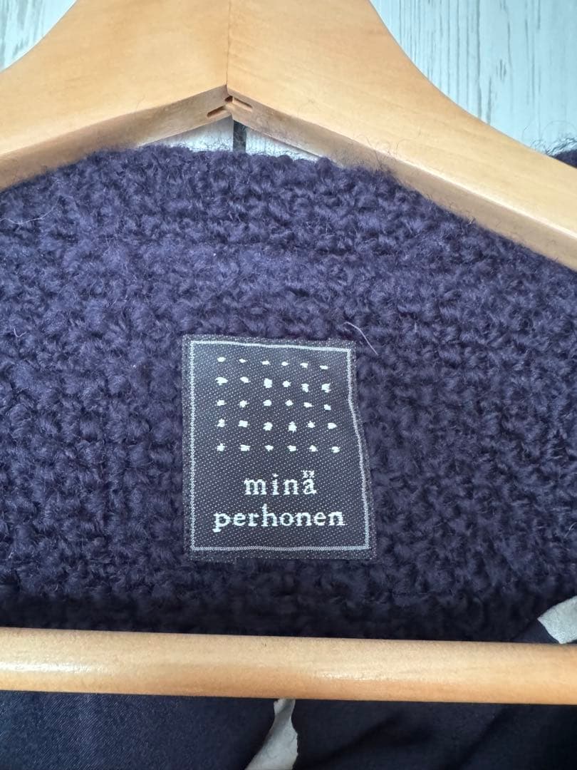 【はなこさま専用】ミナペルホネン　モヘアコート(裏地ほつれあり)