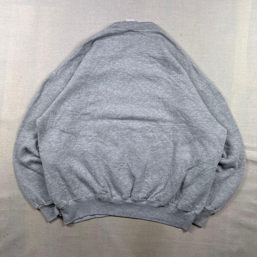 90s USA製 RUSSELL ラッセル スウェット 前V グレー XL
