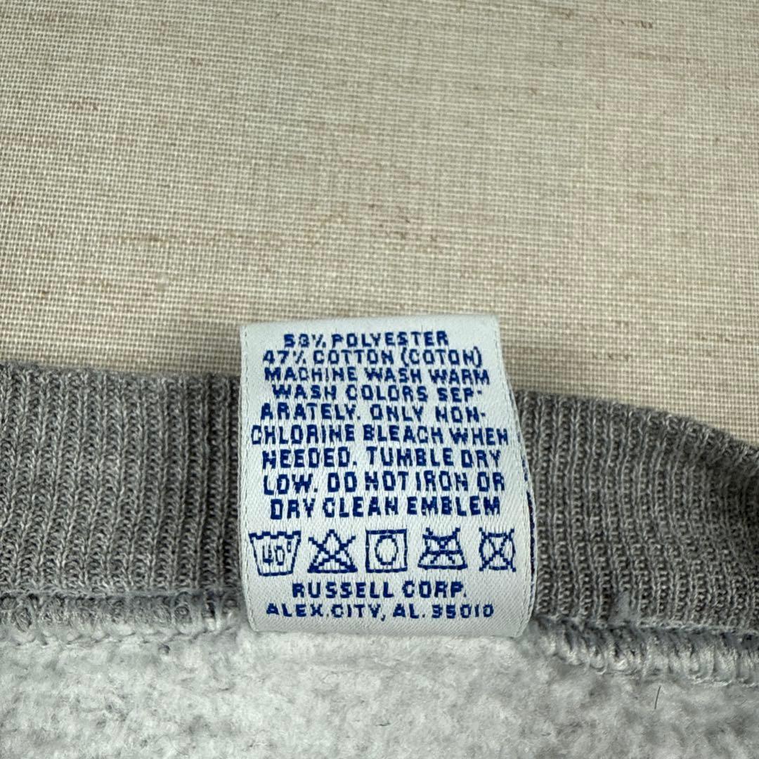 90s USA製 RUSSELL ラッセル スウェット 前V グレー XL