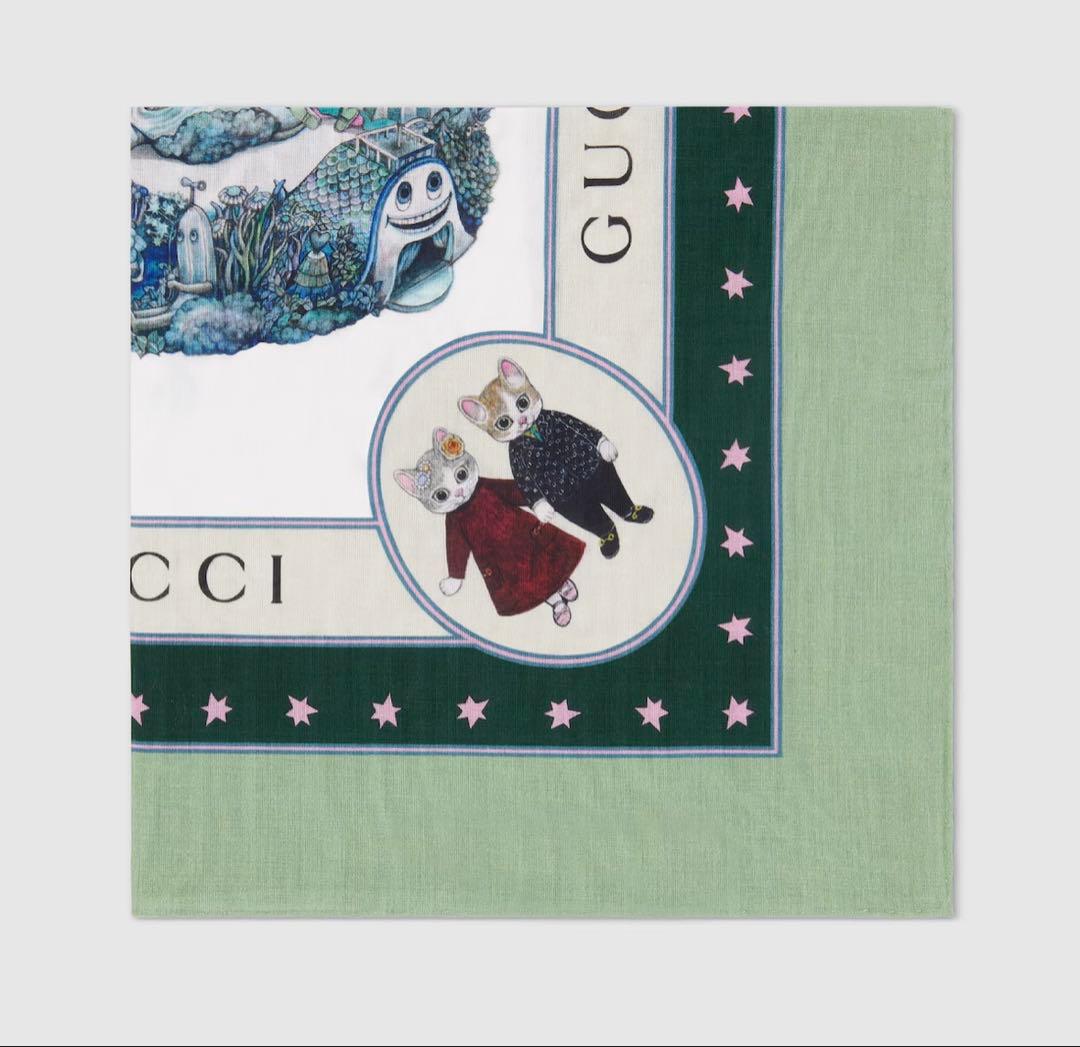 【再値下げ】新品未使用　　今期のGUCCI✖️ヒグチユウコ　ハンカチーフ