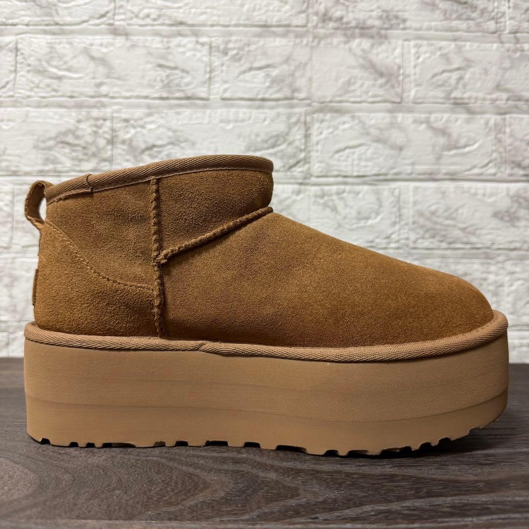 UGG クラシック ウルトラミニ プラットフォーム 24㎝ チェスナット