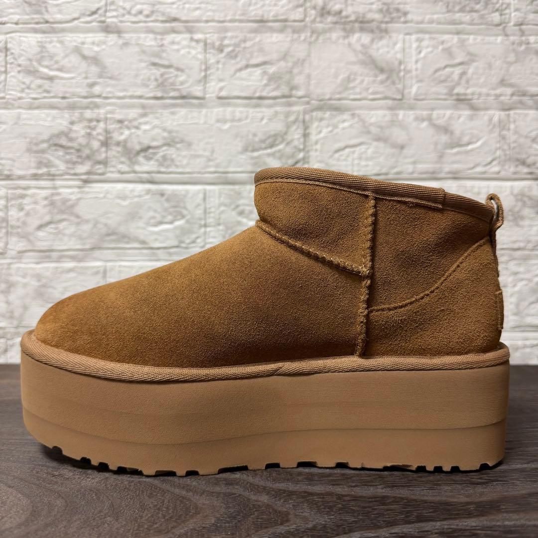 UGG クラシック ウルトラミニ プラットフォーム 24㎝ チェスナット