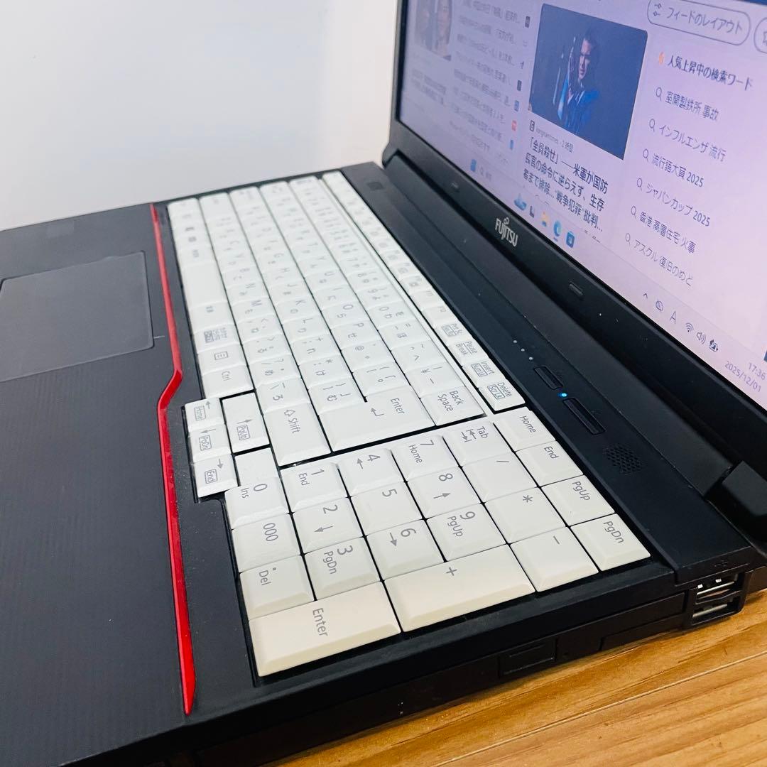 すぐに使える設定済み富士通メモリ8ギガWin11 ノートオフィスDVD