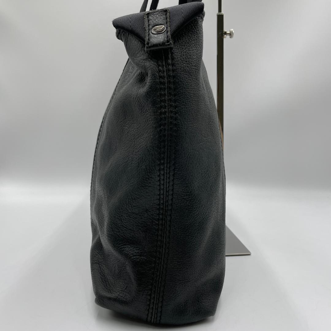 良品 DIESEL トートバッグ レザー ブラック