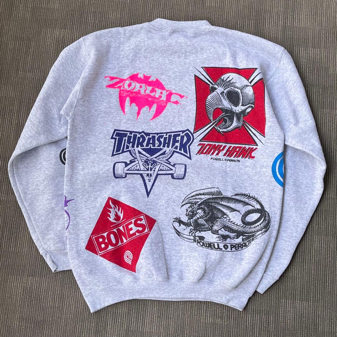 オールドスケート ブートレグ マルチプリント スウェット レア