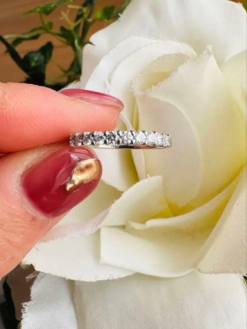 限定お値下げ♡pt900♡ダイヤモンド0.3ct♡ハーフエタニティリング