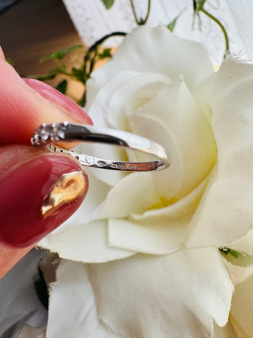 限定お値下げ♡pt900♡ダイヤモンド0.3ct♡ハーフエタニティリング