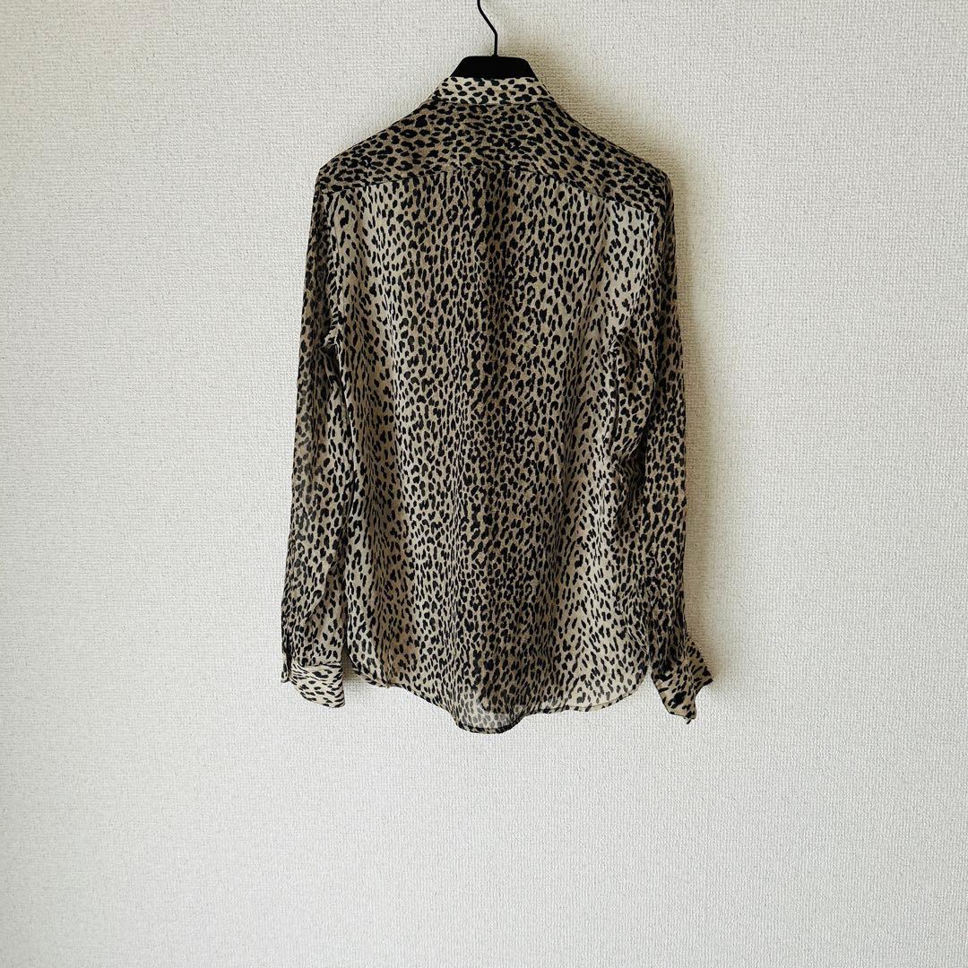 美品サンローランパリ　シルクレオパート　リボンタイブラウス　BABYCAT