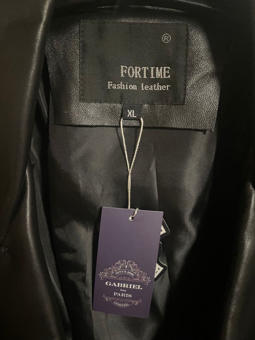 【新品未使用】【本羊革】ダブルライダースジャケット 黒 日本サイズL