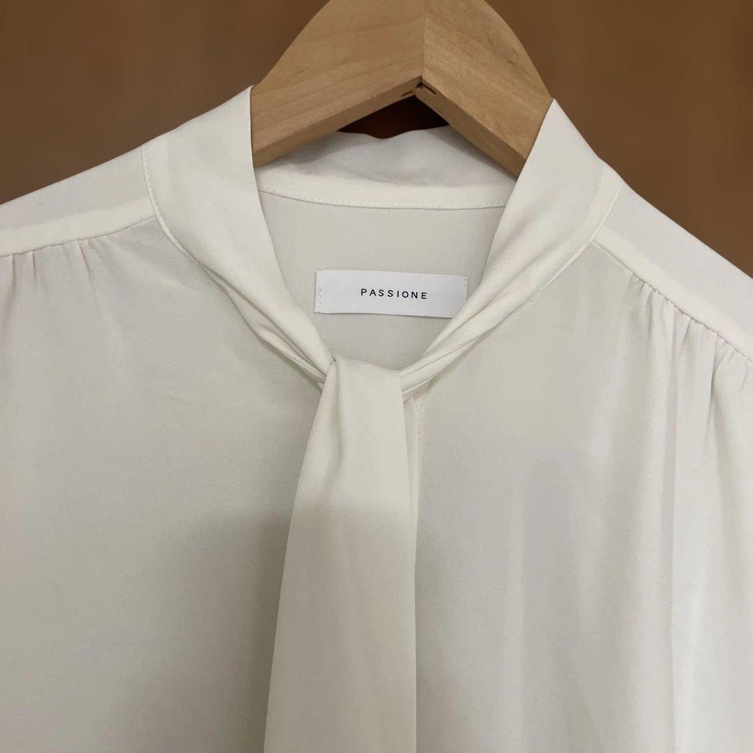 PASSIONE パシオーネ ジョーゼット リボンタイ　ブラウス