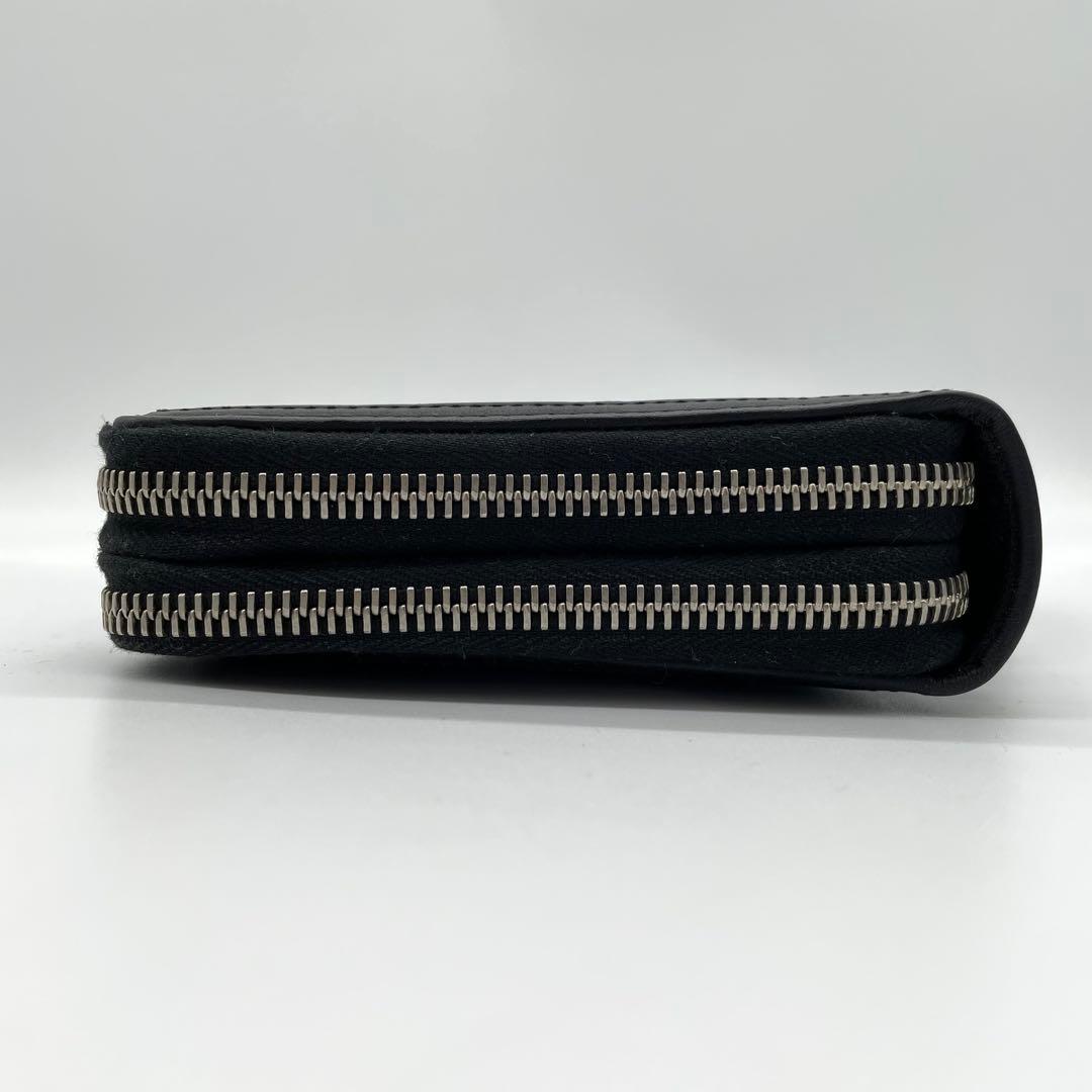 【極美品】グッチ　オーガナイザー　シェリーライン　シマ　GG レザー　ブラック