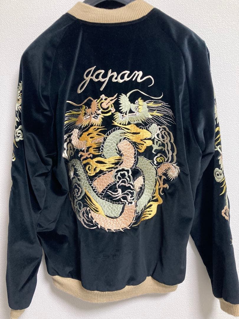 極上 GOLD 東洋エンタープライズ 別珍リバーシブルスカジャン 双龍 L