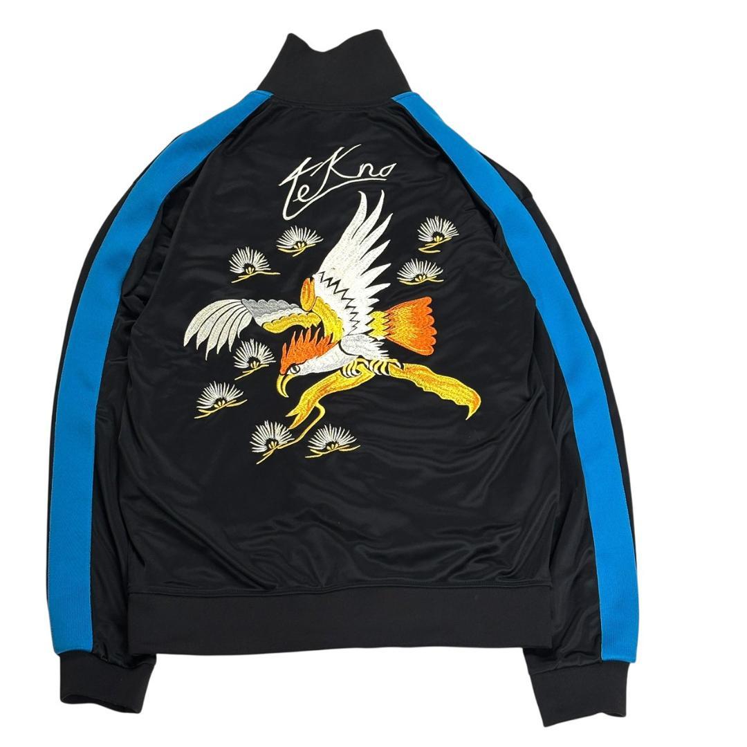 背中で語るD✨ DIESEL トラックジャケット 鷲刺繍 バッグプリント L 黒