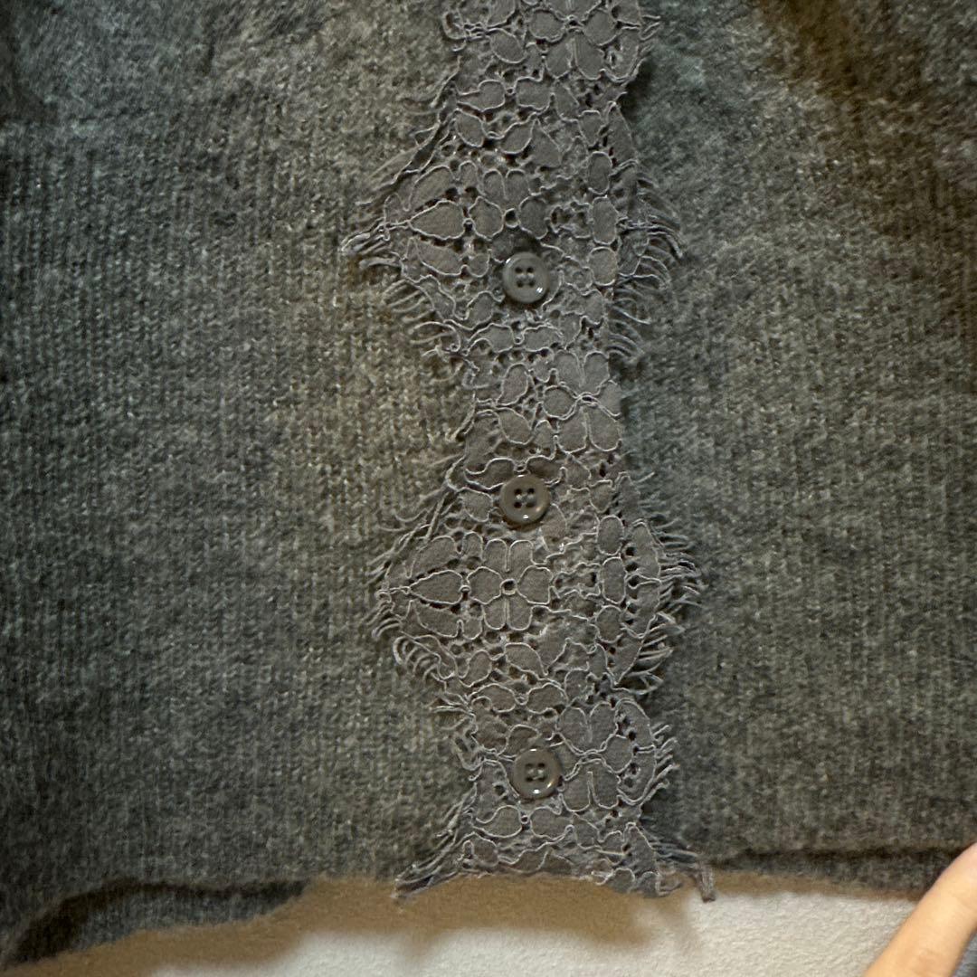 aimeine シアーモヘヤレースカーディガン