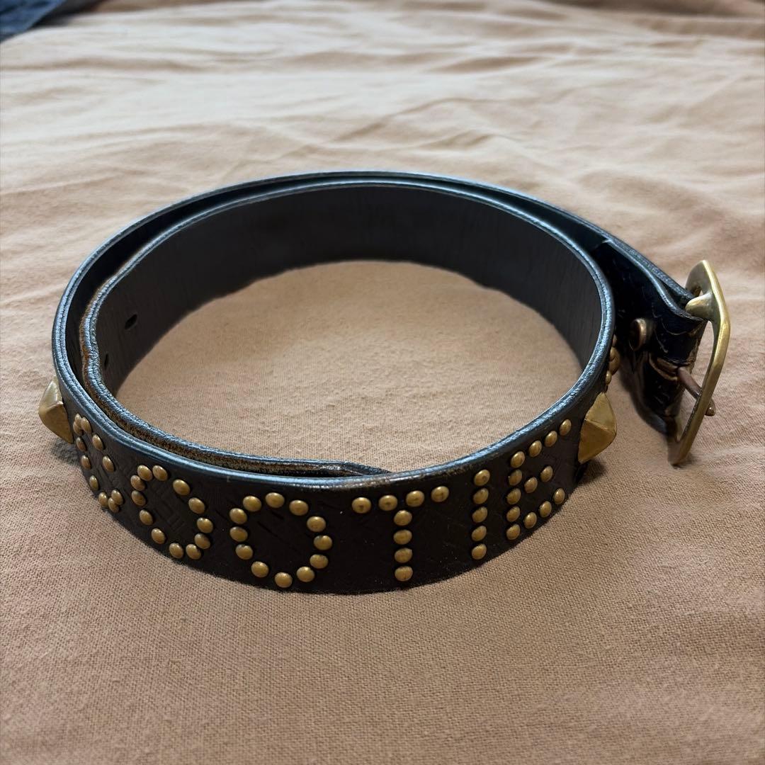 たかcootie クーティー スタッズベルト 真鍮 バスケットウィーブ M