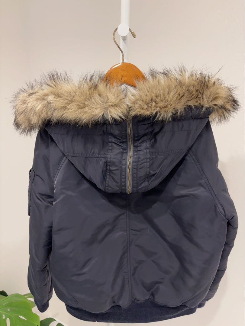 POLO ネイビー ファー付きミリタリージャケット