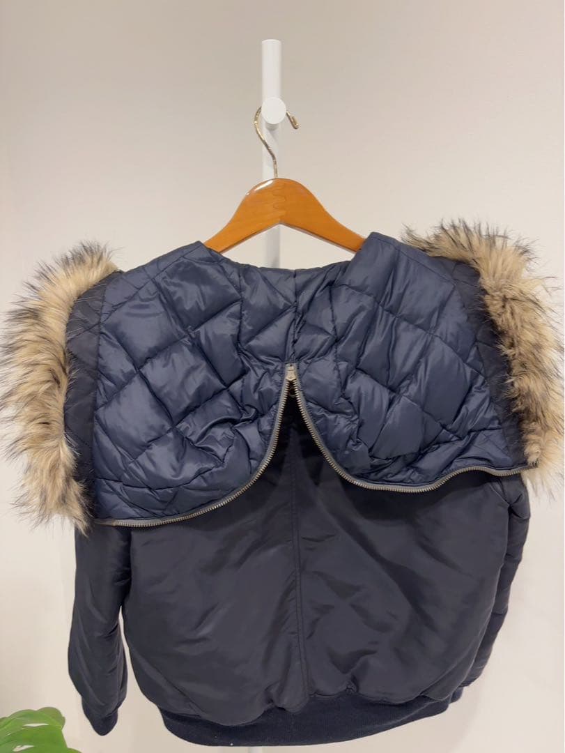 POLO ネイビー ファー付きミリタリージャケット