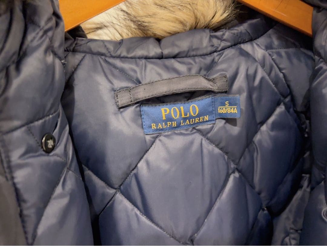 POLO ネイビー ファー付きミリタリージャケット