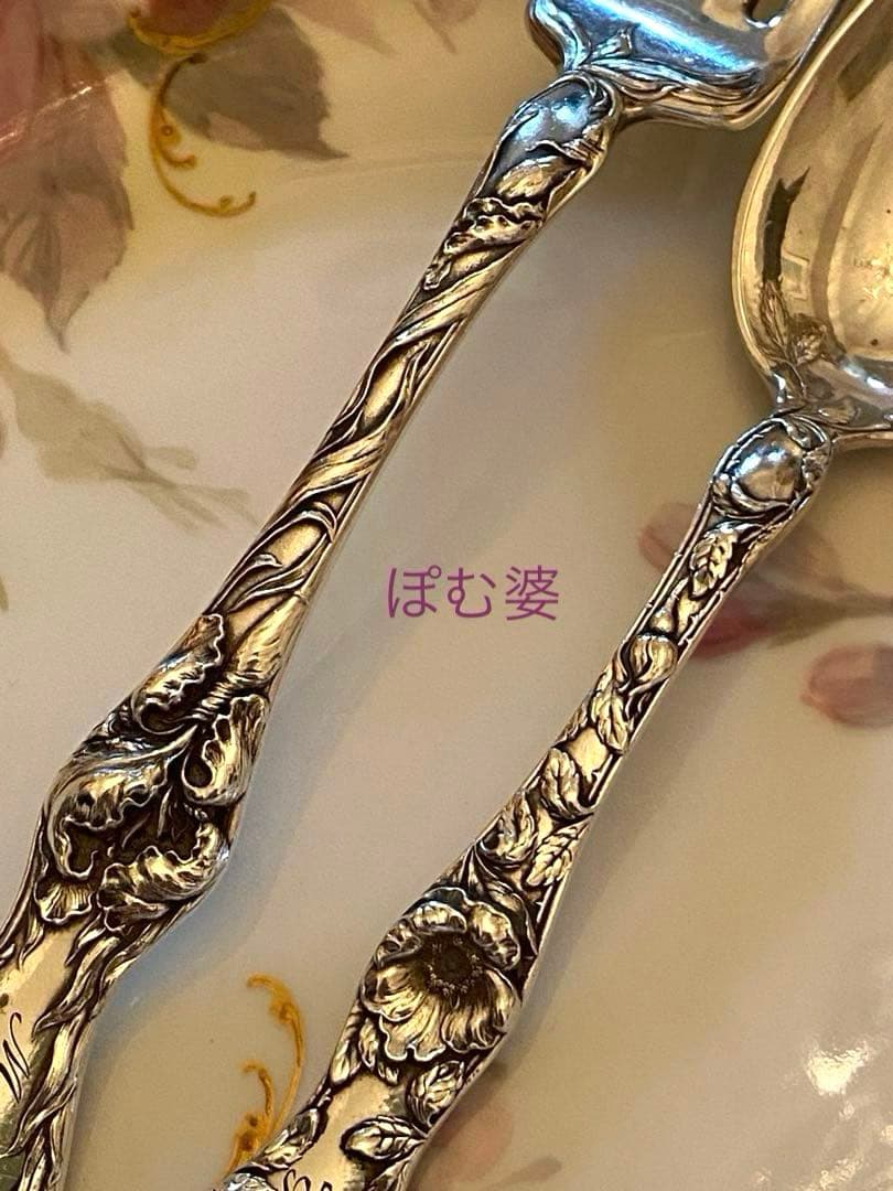 【米国／リード＆バートン】純銀／カトラリー 「５つの花」３本セット×2組