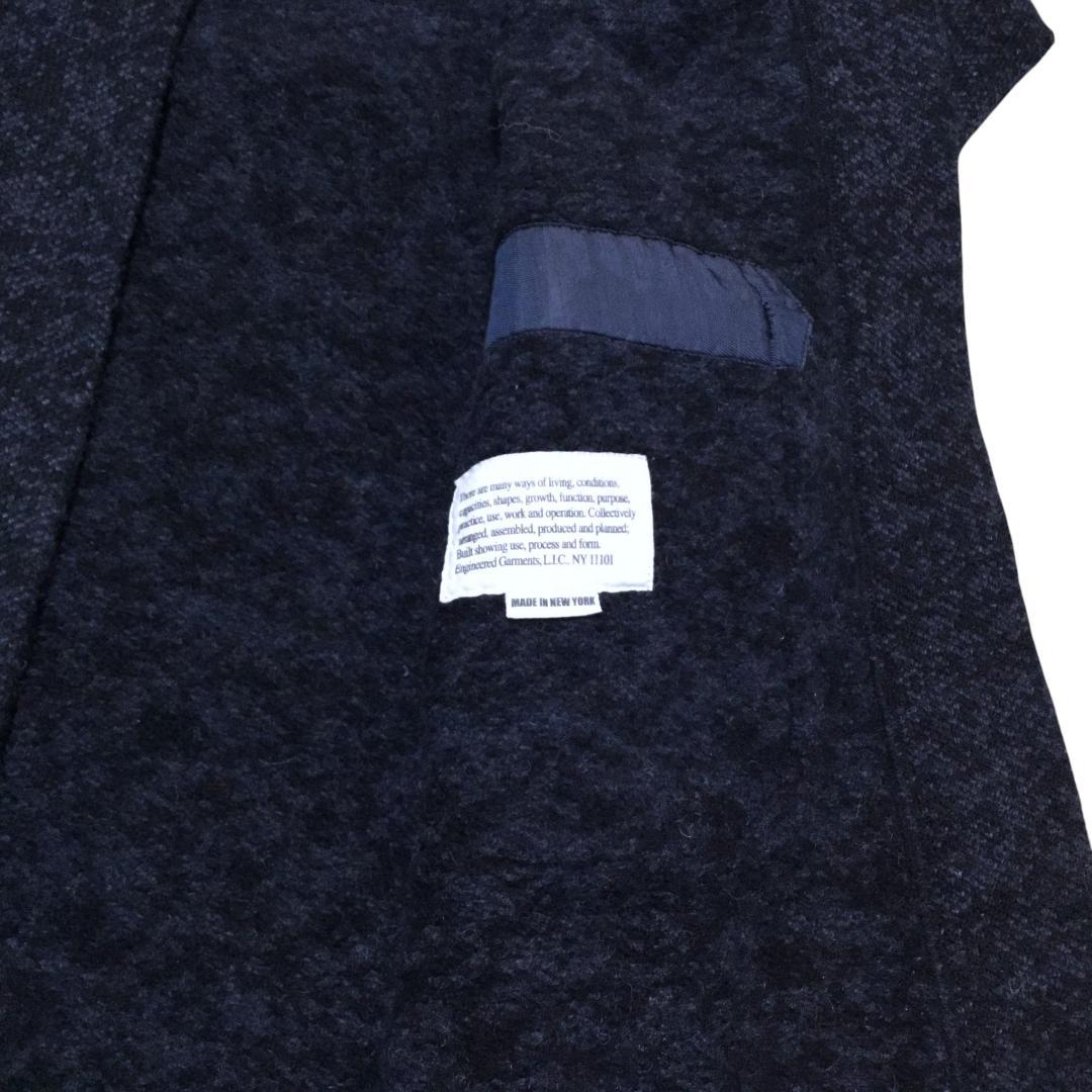 米製 エンジニアードガーメンツ ガウンコート Sネイビージャガード ルームコート