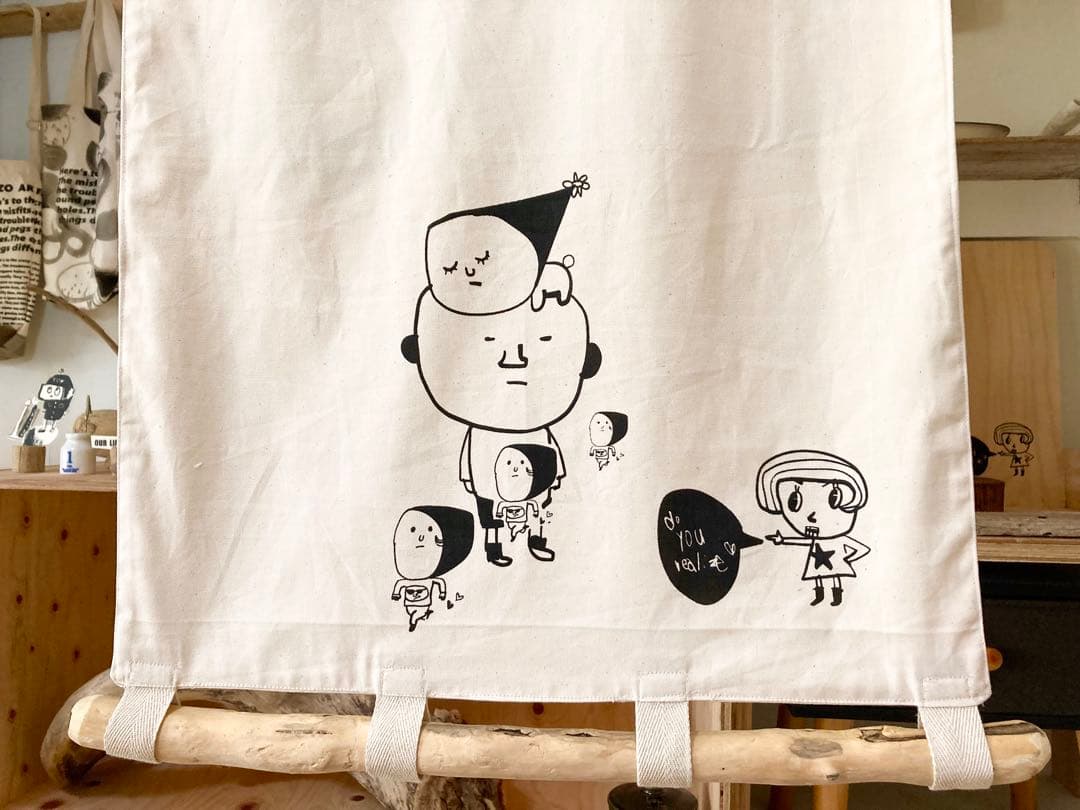 ハンドメイド　アート掛軸リバーシブル　オリジナルイラスト