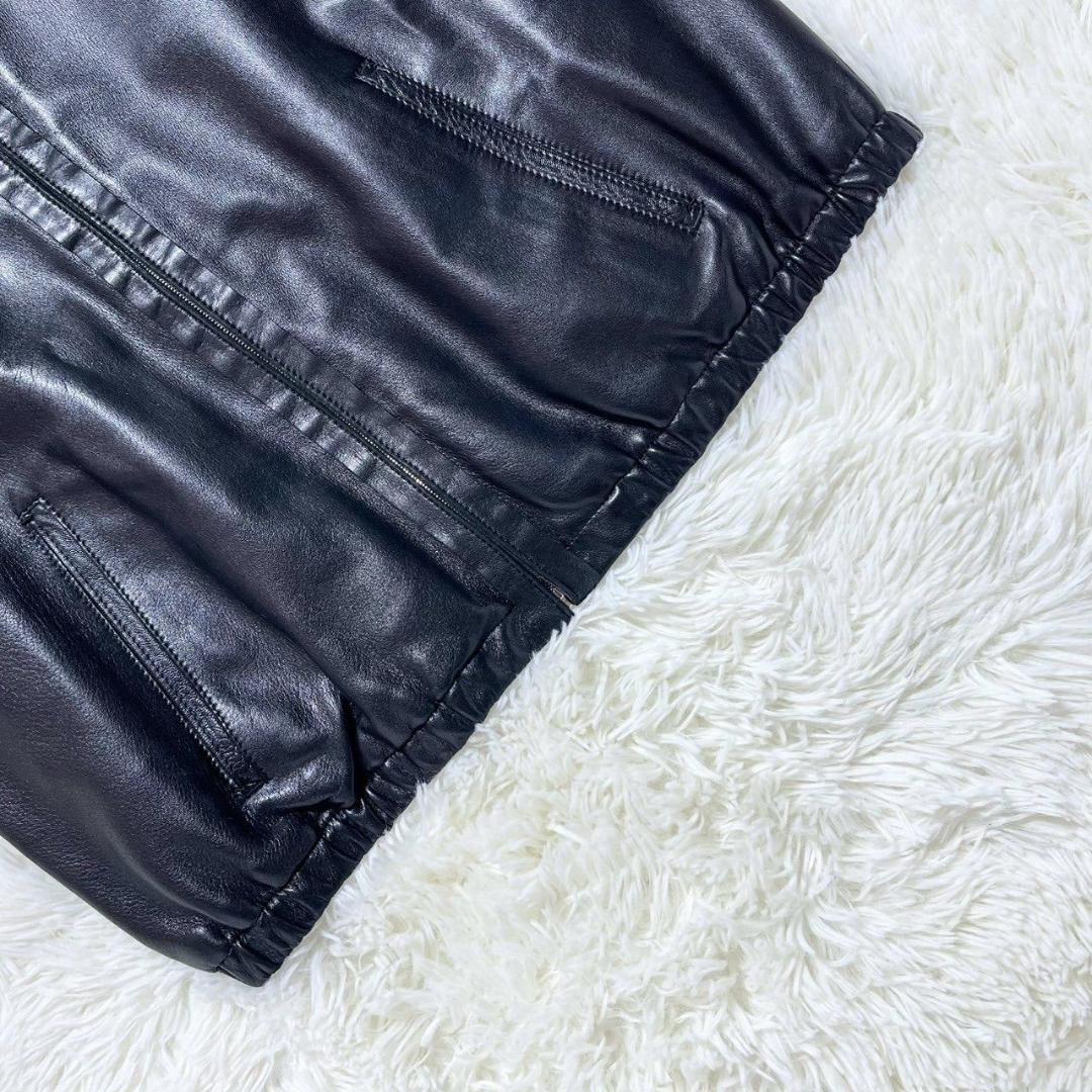 ドゥロワー ブルゾン 羊革 ラムレザー ブラック Ｍサイズ