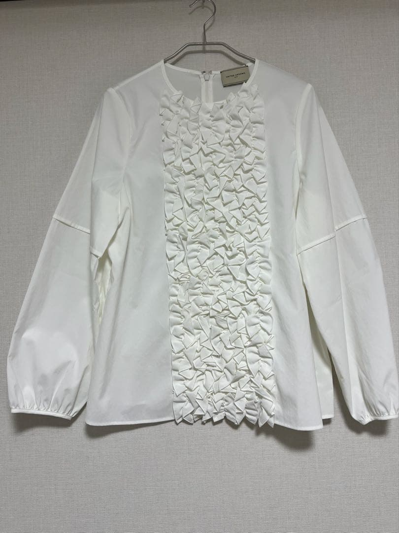 UNITED ARROWS フリル長袖シャツ リッチフリルブラウス