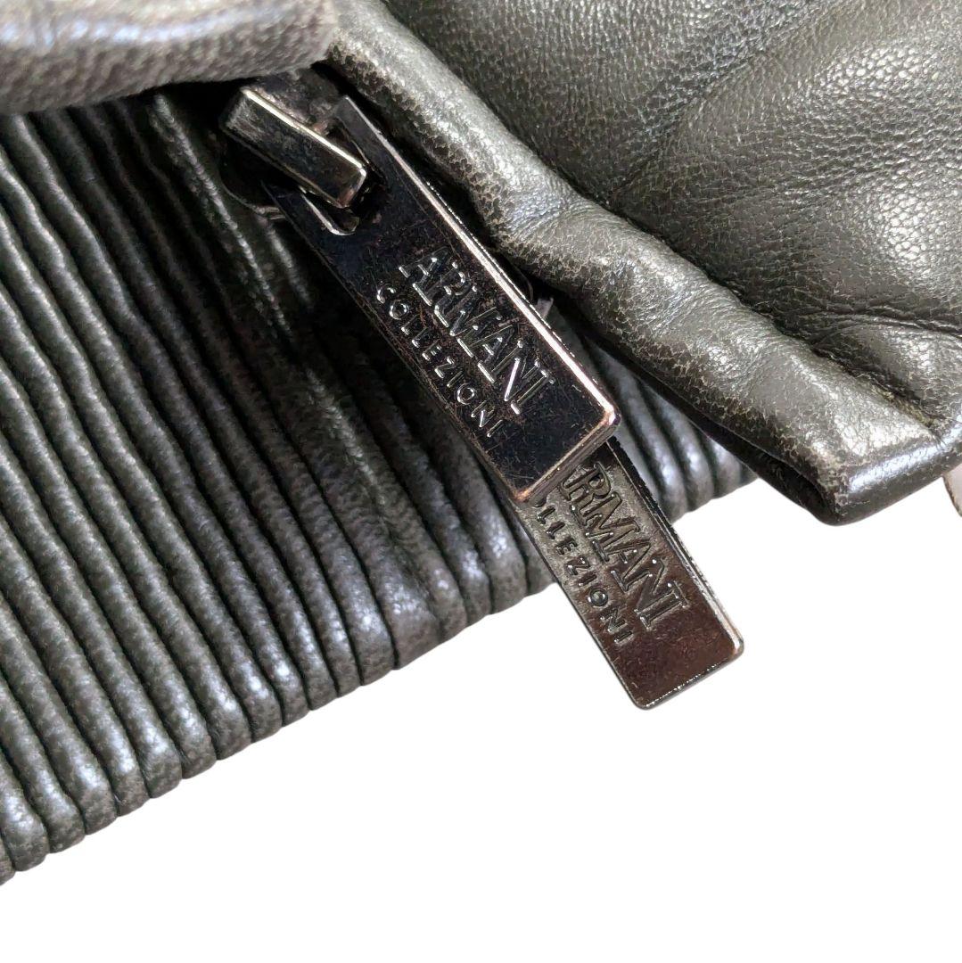 ARMANI アルマーニ レザージャケット 上着 メンズ ダウン コレッツォーニ