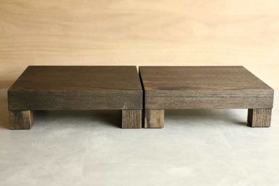 スピーカースタンド一対　タモ無垢材