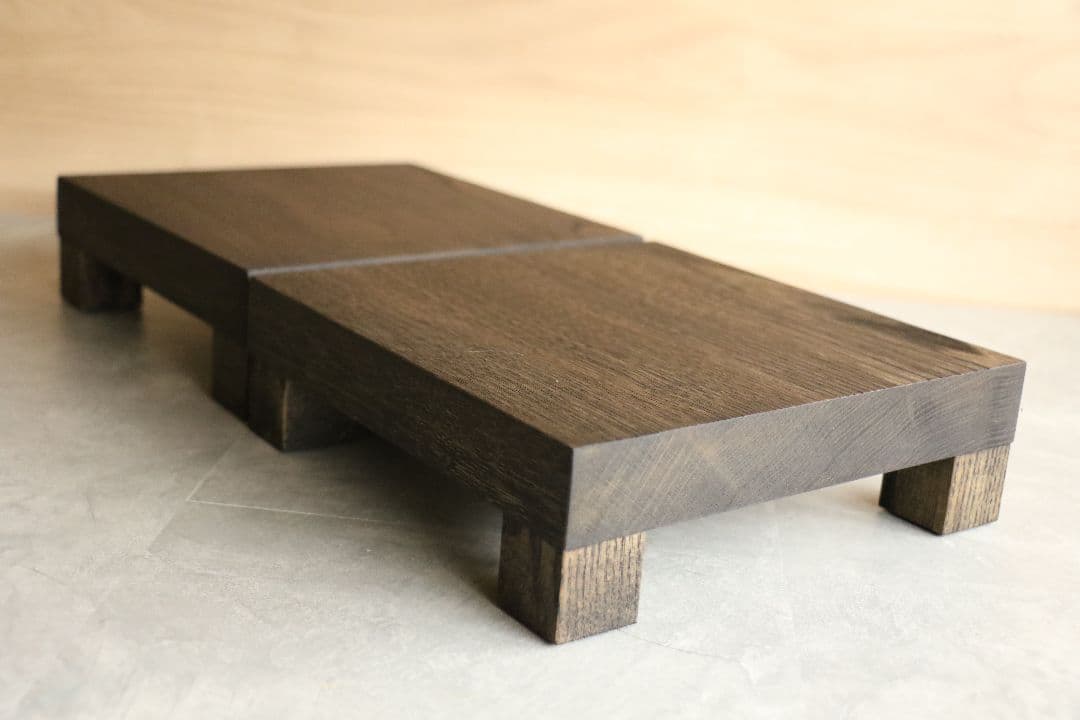 スピーカースタンド一対　タモ無垢材