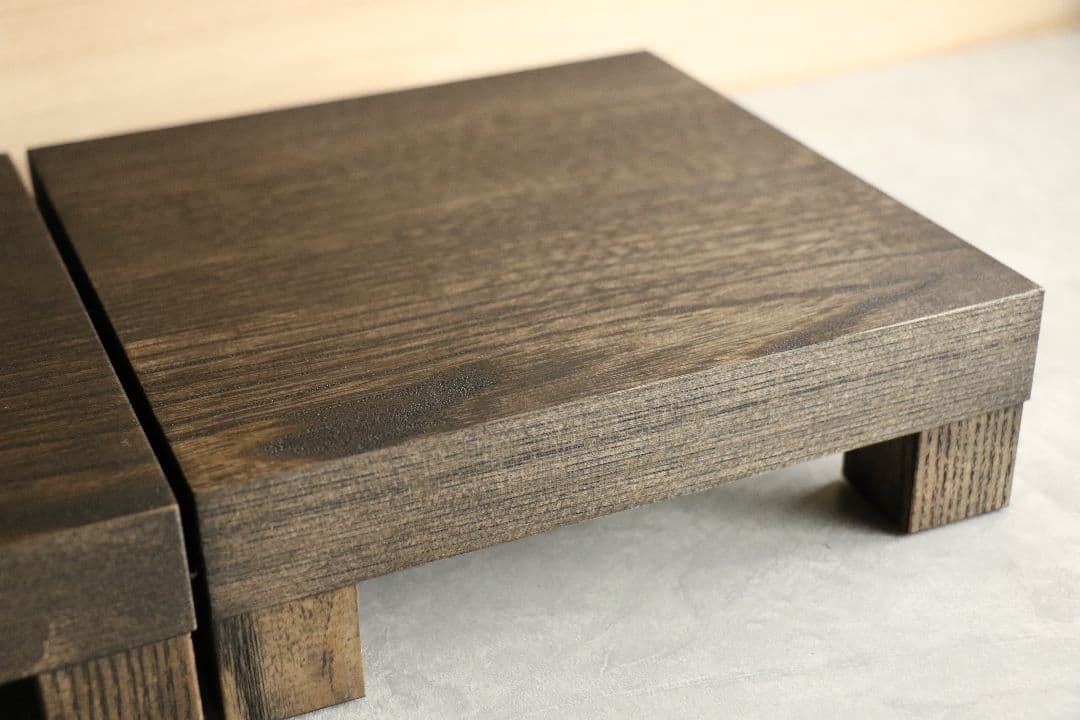 スピーカースタンド一対　タモ無垢材