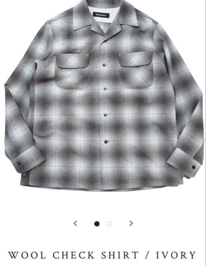 トップス SC subculture WOOL CHECK SHIRT 3