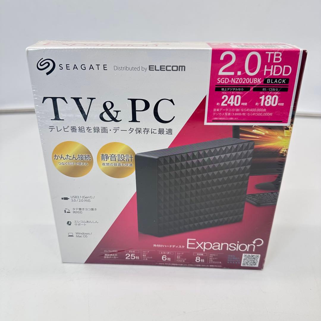 Seagate 2TB 外付けHDD SGD-NZ020UBK ブラック