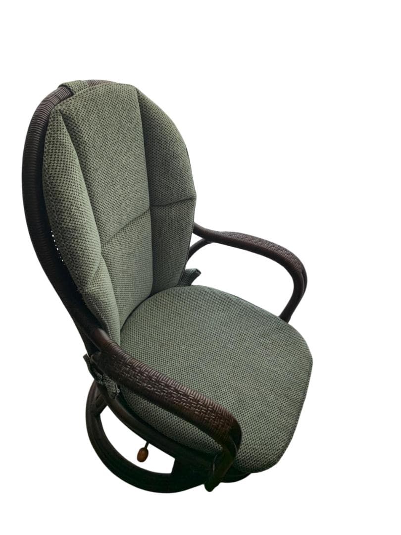 カザマ オリッサ ハイバックシーベルチェア ラタン 回転式