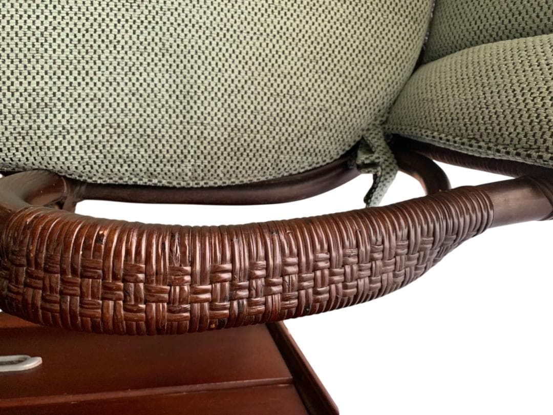 カザマ オリッサ ハイバックシーベルチェア ラタン 回転式