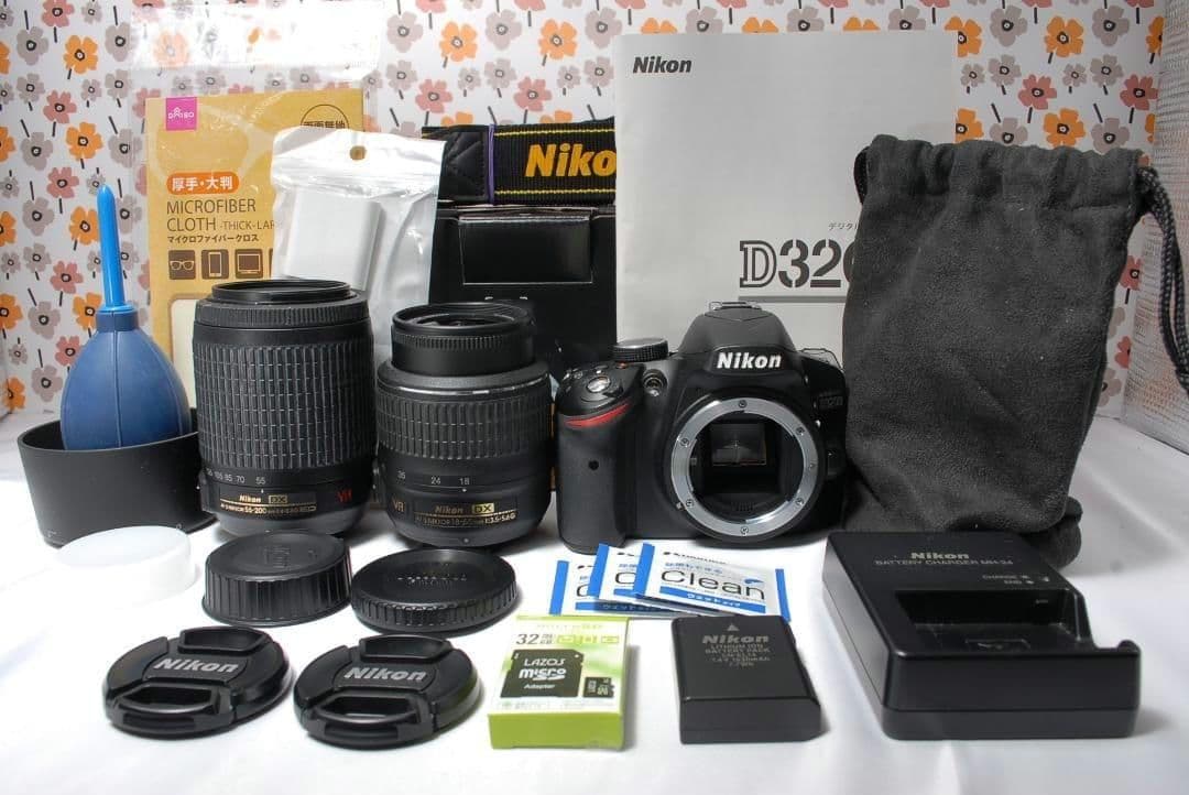 ❤Nikon D3200❤付属品たくさん！❤スマホ転送OK❤Wレンズセット❤