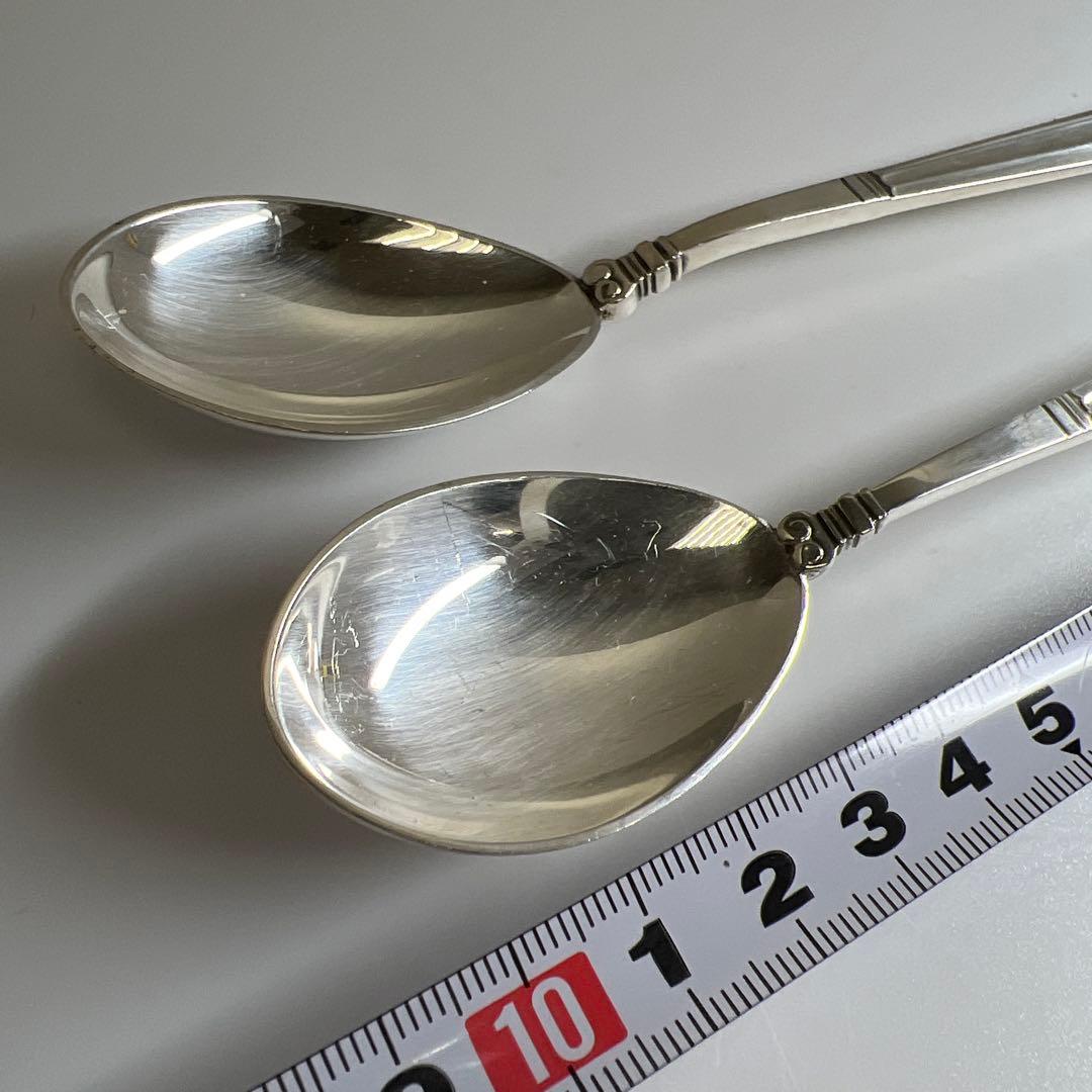 ジョージジェンセン　エコーン925Sterling ロングスプーン2本　116g