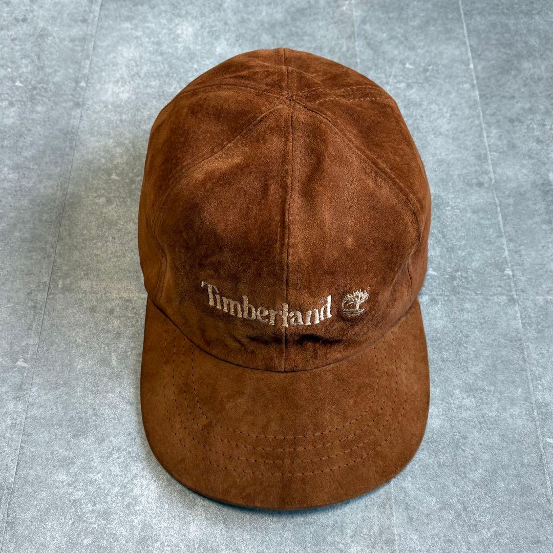 90s USA製 ティンバーランド ゴアテックス スエード キャップ ブラウン