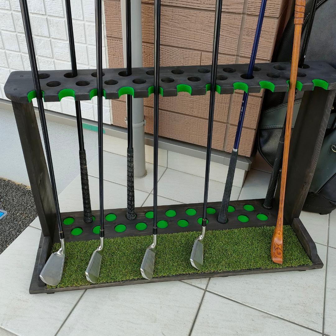 【8さん専用】ゴルフクラブスタンド21本＋11本【組立て完成品】塗装＆フェルト付